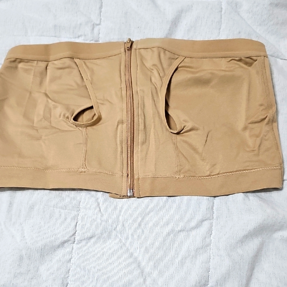 Tan Zippered hands-free pumping bra xxl 42 44 nwot